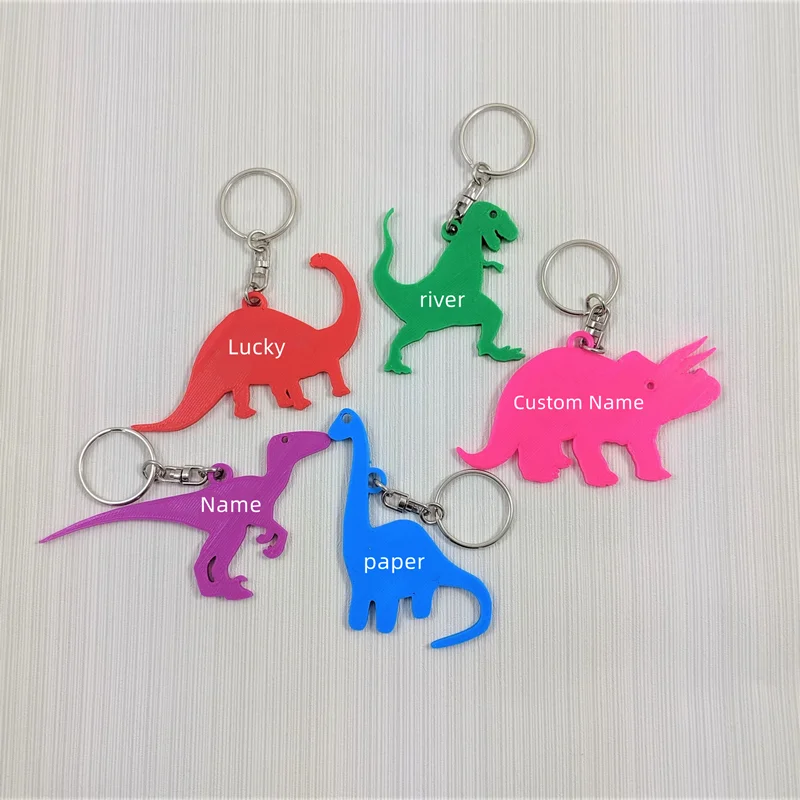 3D Printing Ideas - Personalisierte Schlüsselanhänger mit 3D-gedrucktem Dinosaurier-Design, Individuelle