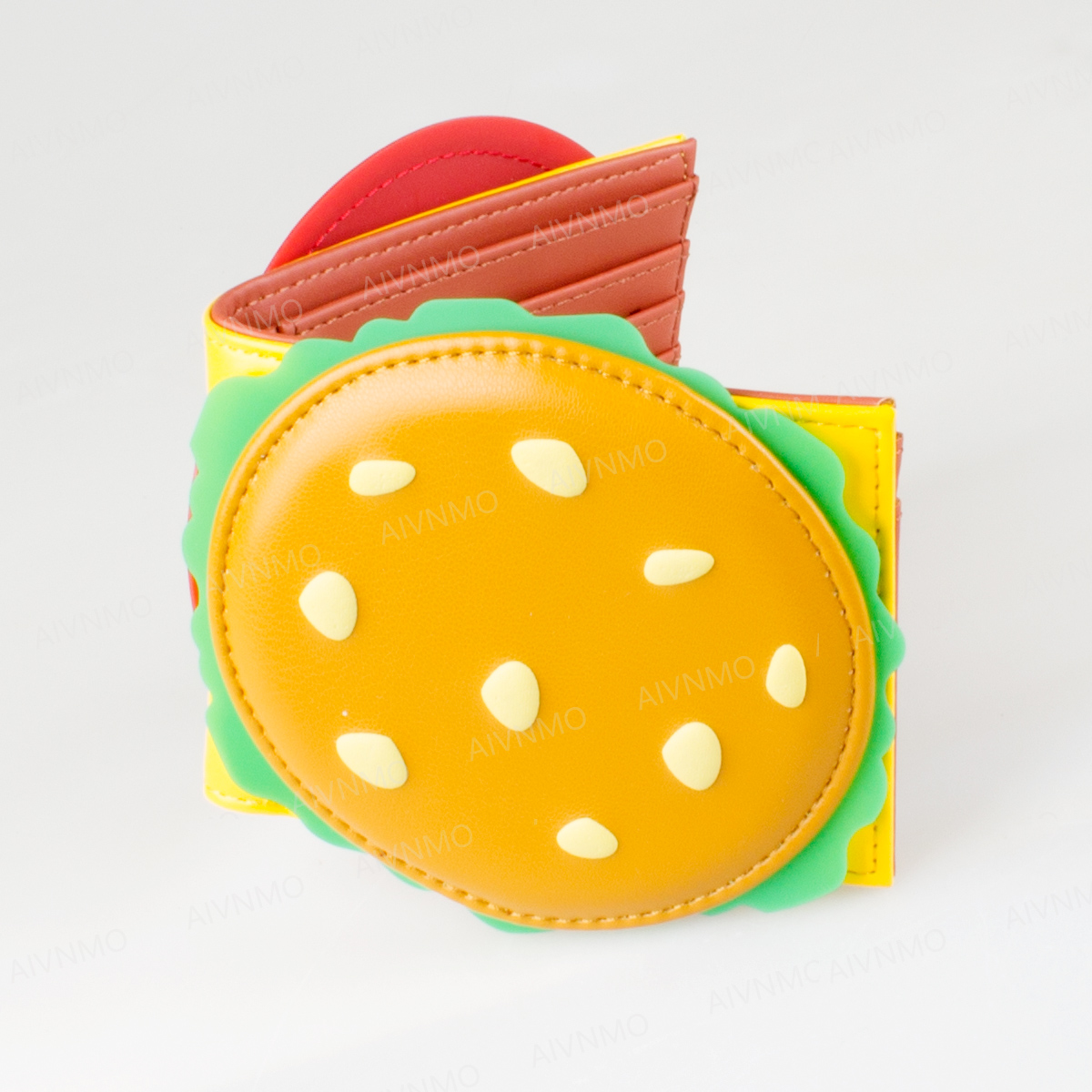 3D Printing Foto - Hochwertige faltbare 3D-Burger-Geldbörse, modischer individueller Kartenhalter,