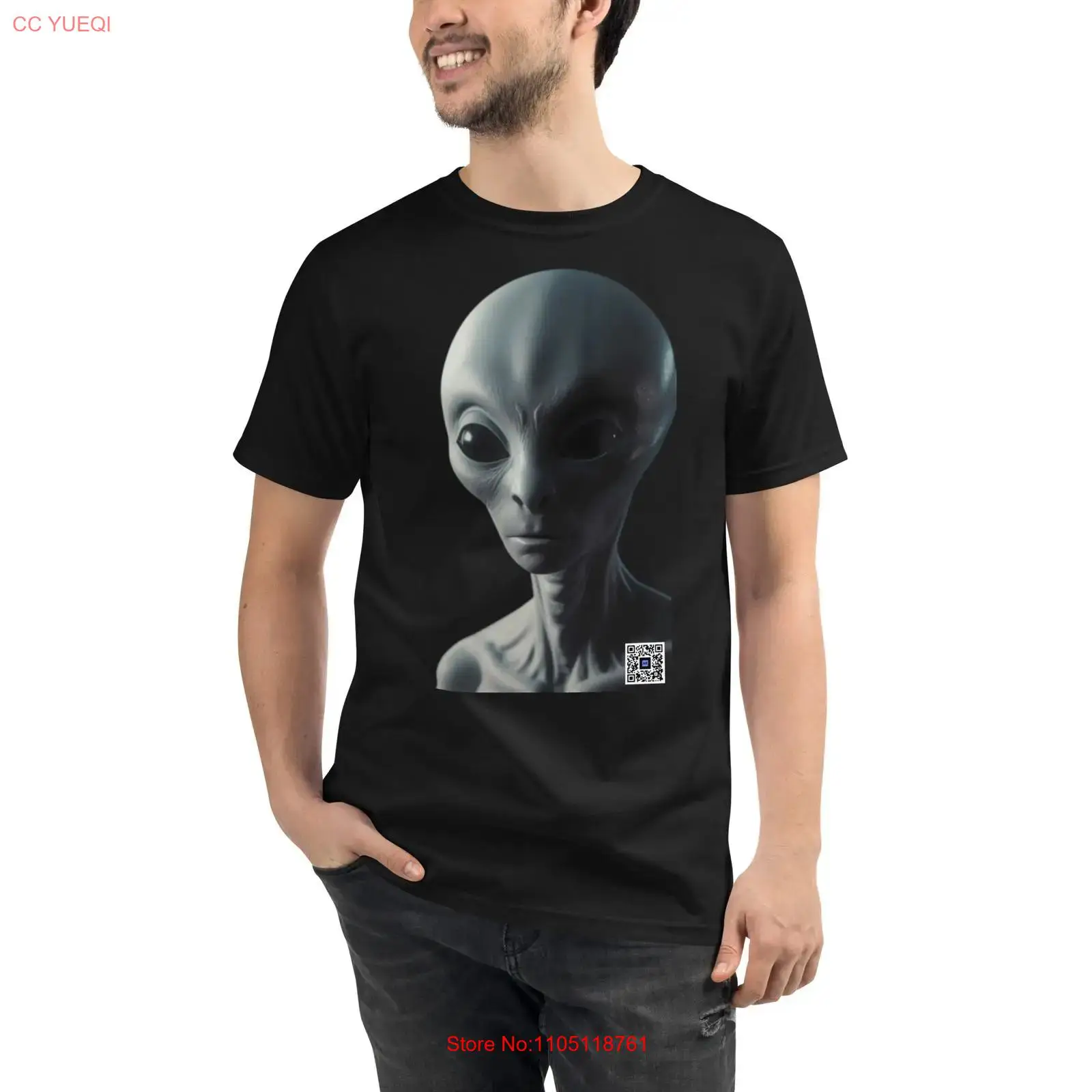 Organisches Alien-T-Shirt, Sma – 3D Printing Qr Code Bewertung und Preis