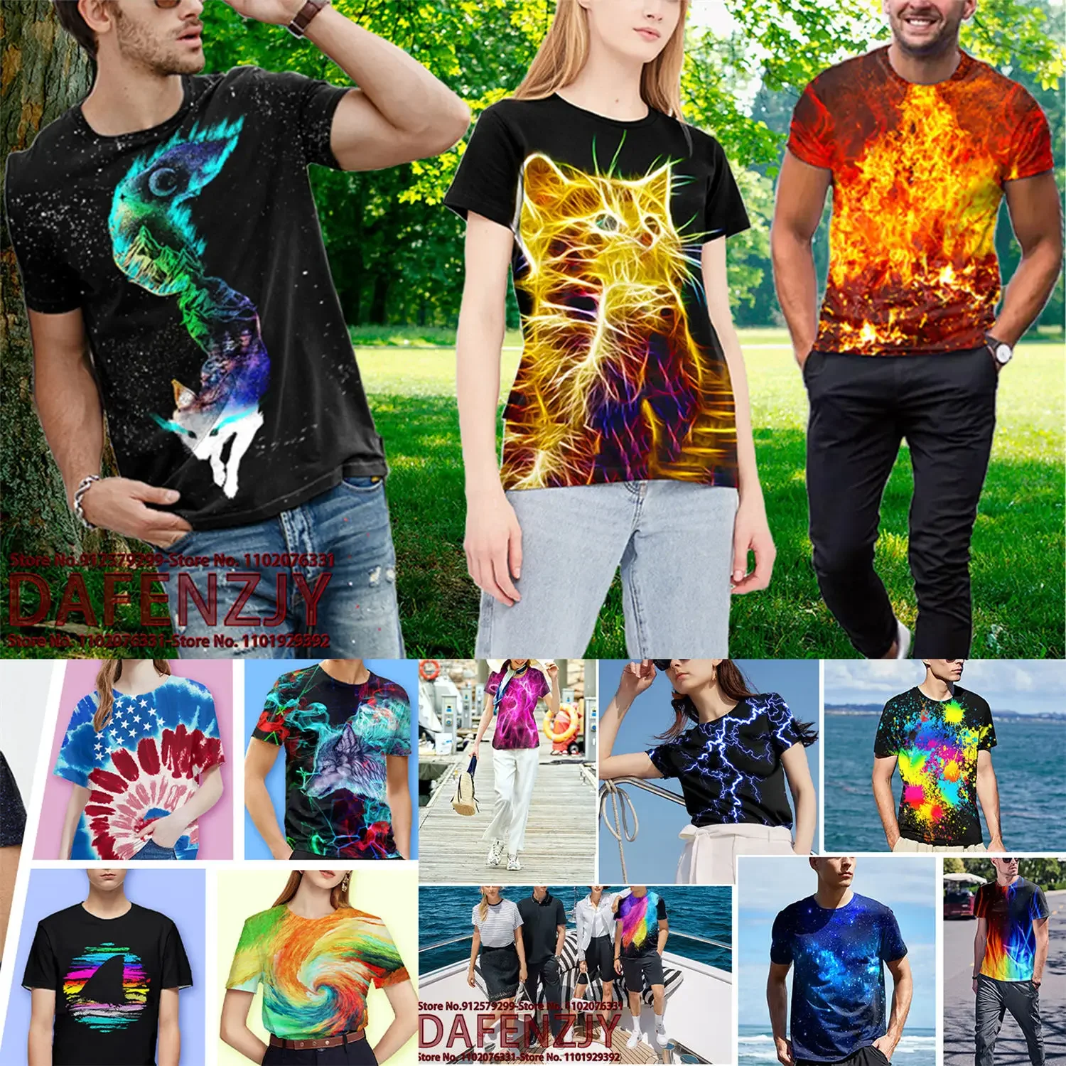Sommer-T-Shirt für Herren mit  – 3D Printing Foto Bewertung und Preis